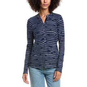 Nic+Zoe Womens Nic + Zoe Sketched Stripe Cozy Henley